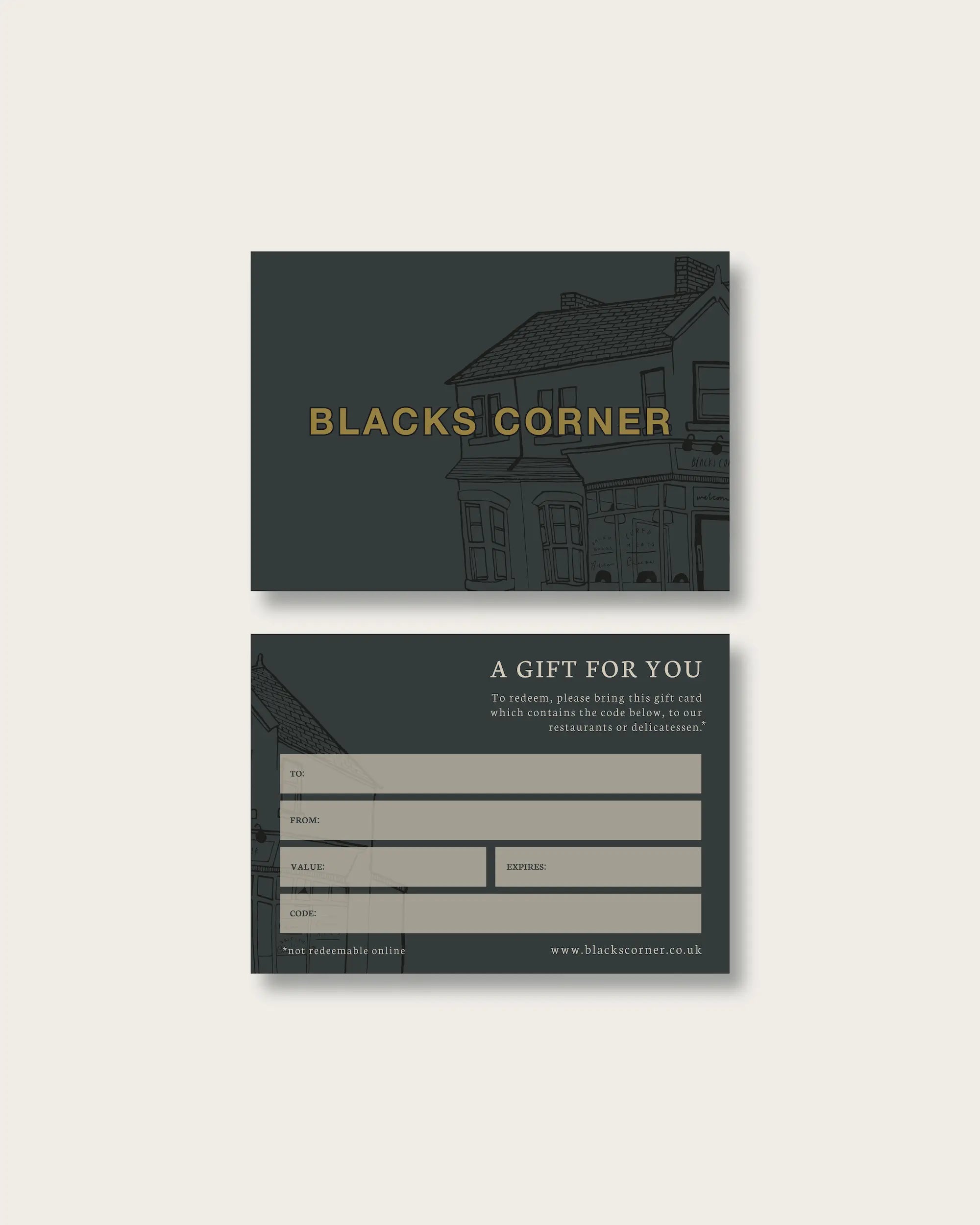 Blacks Corner Gift Voucher