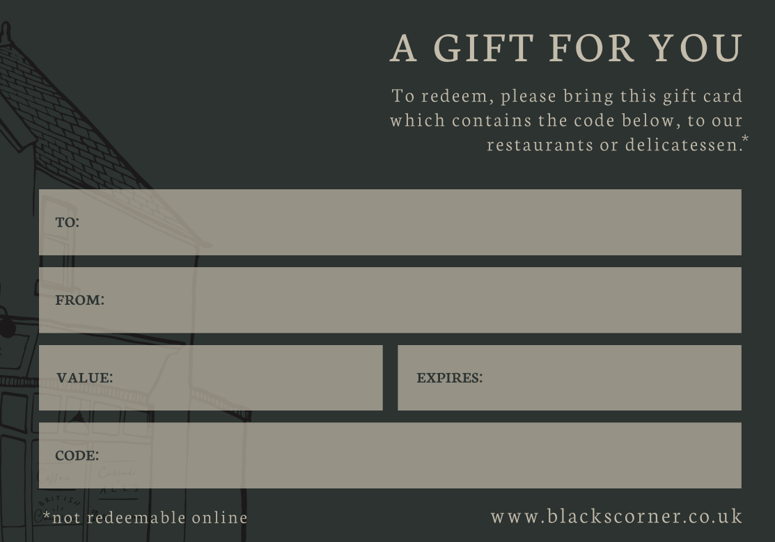 Blacks Corner Gift Voucher