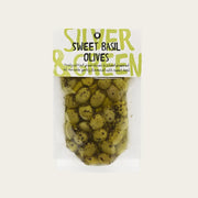 Sweet Basil Olives, Silver & Green, 220g